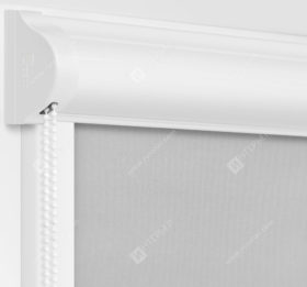 Рулонные кассетные шторы УНИ - Респект блэкаут светло-серый