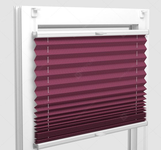 Шторы Плиссе - Мун блэкаут фуксия на пластиковые окна